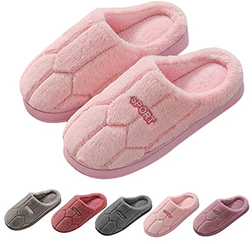 Zapatillas de estar por casa para mujer con suela de goma, zapatillas de invierno cálidas de fieltro, antideslizantes, mullidas y acogedoras, zapatillas de estar por casa de piel de cordero