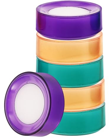 WOONEKY Lot de 6 Éponges Hydratantes Doigts Couleurs Aléatoires Doux et Inodore Humidificateur de Doigts pour Comptage et Tri Précis pour Caissiers et Bureaux Couleur Aléatoire