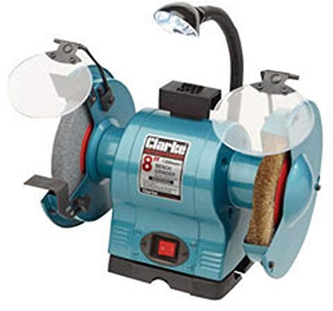Clarke CBG8370LW 8” Bench Grinder with Lamp & Wire Wheel - 6500533