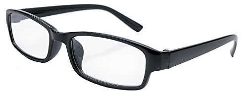 4sold Slim Classic Retro Style Computer Glasses Computer Blue Light Blocking Glasses, Anti Glare Fatigue Blocking Headaches Eye Strain Safety Glasses for Computer/Phone Transparent (Black, 0.00)