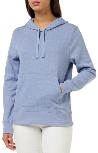 Amazon Essentials Sudadera con Capucha y Corte Regular de Felpa Francesa (Disponible En Tallas Grandes) Mujer, Azul Añil Mezcla, S
