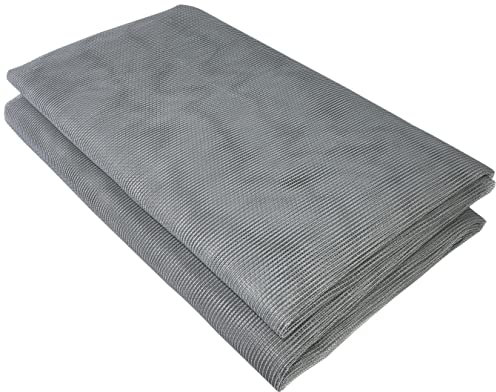 AERZETIX - C54695 - Filet maille de protection contre les moustiques/mouches/insectes/guêpes/abeilles 150x240 cm - moustiquaire filet de fenêtre en fibre de verre - couleur gris
