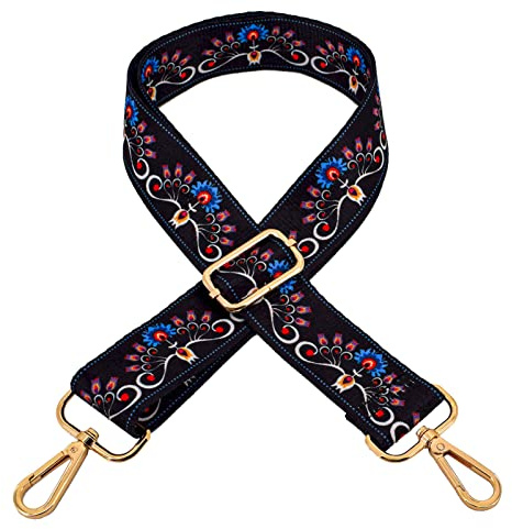 ROYGBCP Purse Strap Replacement Crossbody Straps for Purses Guitar Style Multicolor Handbags Straps