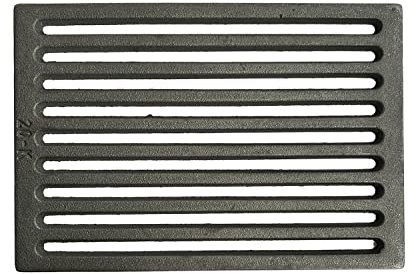 eRicambi, Griglia in Ghisa per Camini e Stufe a Legna e Focolari Pellet, Dimensioni: 23,8 x 18,8 (cm), Spessore 1 cm, Peso 2Kg per Caduta Cenere
