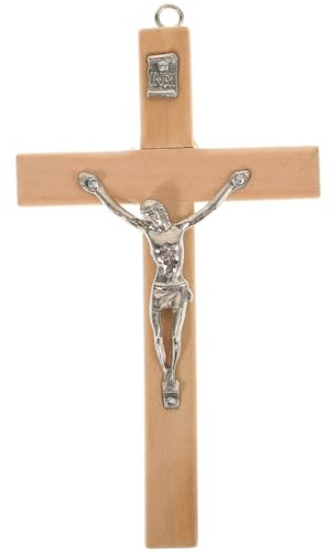 Garneck 1 Pc Croix en Bois Religieux Croix Murale catholique pour Mur décoration d'ornement décoration Photo Artisanat en Bois chrétienne Bambou