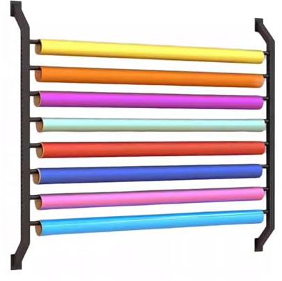 Genérico Estante For Rollos De Tela, Soporte De Pared For Rollos De Vinilo, Estante For Rollos De Tela Textil De 6, 7 Y 8 Niveles, For Rollos De Cuero Y Papel Tapiz.(150x174cm,8 Tiers)