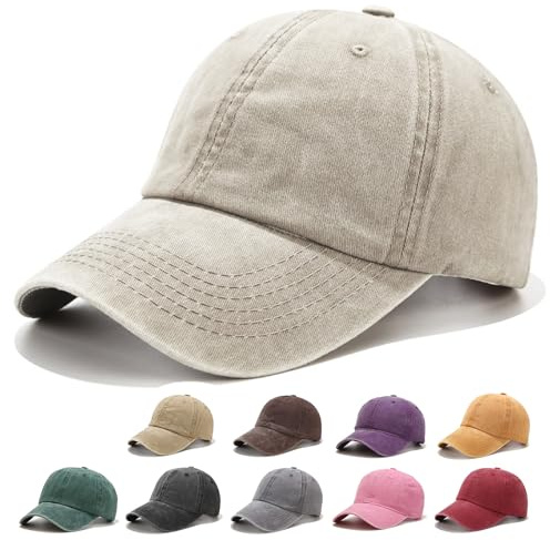 Fuantuda Retro Gorra Beisbol, Gorra Unisex de Tamaño Ajustable, Gorras Beisbol 100% Algodón, Visera para Mujer, Gorras de Hombre Verano Transpirable para Hombres y Mujeres