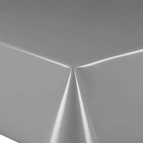 Lackfolie Folie Tischdecke 0,15 mm Breite & Länge wählbar Grau 110 x 400 cm Eckig abwaschbar Bastelfolie