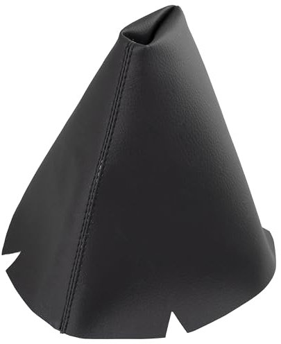 AERZETIX - Cuffia Soffietto - per Leva del Cambio - in Similpelle - pelle Nero con Cuciture Nero