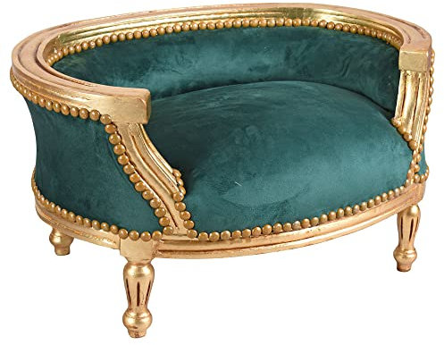 Königliches Hundebett Hundesofa 70cm Gold Grün cat704a72 Palazzo Exklusiv