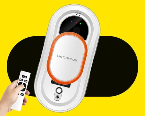 LIECTROUX HCR-09 Robot Pulitore Vetro Robot Lavavetri Automatico, Sistema di Sicurezza, Navigazione Intelligente, Telecomandato per tutte le superfici lisce