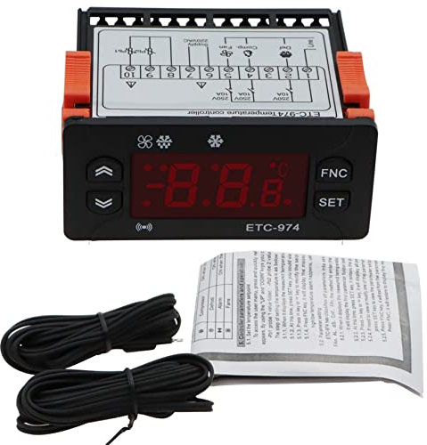 Gathukila ETC-974 Digital Temperature Controller Microcomputer Thermostats Thermostat Refrigeration Alarm 220V Sensor