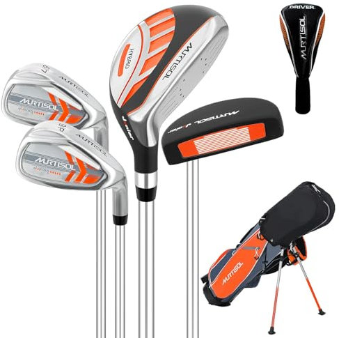 XDriveMax 5 Teilige Komplettes Golfschläger Set,Golf Set Inklusive Stand Bag, 5# Hybrid, 6/7#, 9/P# Eisen und Putter Rechtshänder
