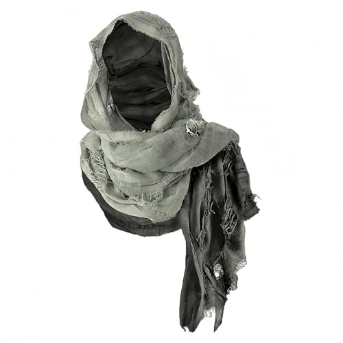 Proumhang Châle à Capuche avec Broche Viking – Écharpe Médiévale, Cape Renaissance pour Cosplay. Accessoire Unisexe,Parfait pour Costumes Historiques ou Style Bohème,Taille Unique