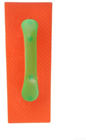 Cazzuola per intonacatura per muratura e cemento galleggiante, strumento galleggiante in plastica per finitura cartongesso, 28 x 11 x 10 cm e 32 x 14,5 x 14,5 cm (arancione/verde) (grande)