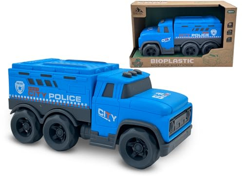 Cicili Truck Toy Car, Blue Police Truck, Toy for Kids Boys Gifts