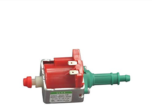 LUTH Premium Profi Parts Wasserpumpe Ulka HF 22W 230V 50Hz kompatibel mit Philips Senseo Kaffeemaschine – Dampfpumpe 2,6 bar Ersatzteil mit 5,8mm Ein- & Auslauf