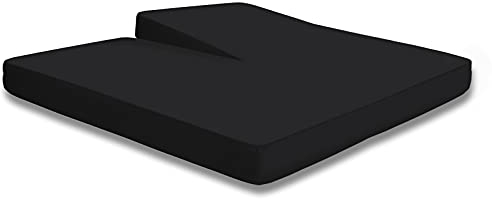 Split Topper Spannbettlaken schwarz 180x200-200x200 cm Heavy Jersey Baumwolle