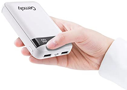 Mini Power Bank 10000mAh Light Portable External Battery Charger with Fast Charge 2 Inputs and 2 Outputs for iPhone Samsung Galaxy Huawei Smartphone and More