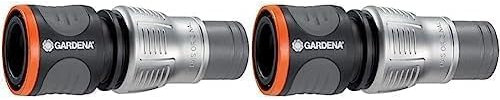 Gardena Premium Hose Connector 19 mm (3/4 inch): Adapter for taps, high Hose Holding Force, Frost-Proof, Grip Wells, Packed (18256-20) (Pack of 2)