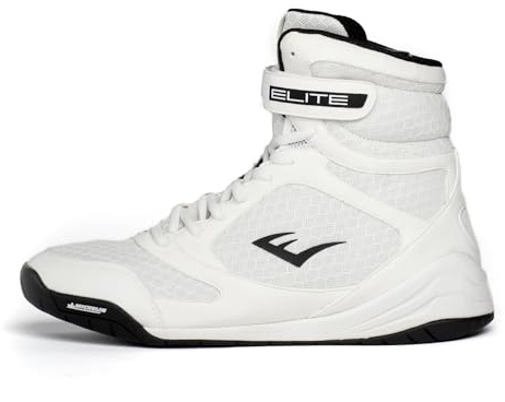 Everlast Elite V2 Boxing Shoes: Your Ultimate Training Companion for Excellence and Durability Boxing Shoes, Elite 2 Shoes, Training Footwear (White, Size 11)