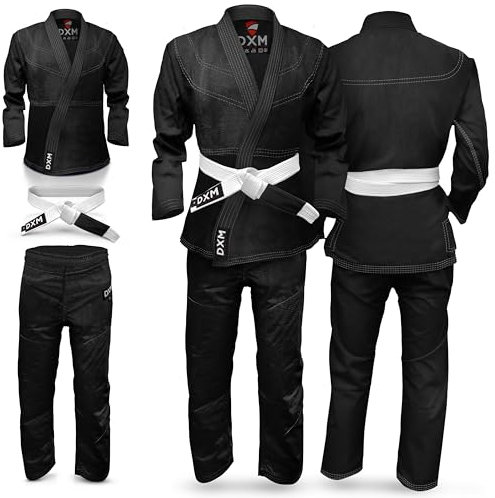 DXM SPORTS Brazilian Jiu Jitsu BJJ Kimono Gi Uniform Set für Damen und Herren - Leichter sanforisierter Stoff