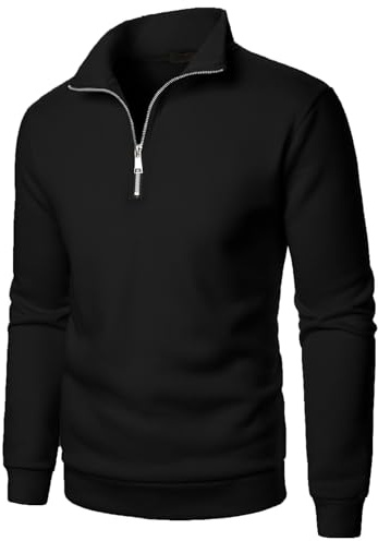 Gilet Polaire Col Roulé Veste Travail Homme Hiver Vêtements Homme Hiver Pull Homme Zippé Vêtements De Sport pour Homme Veste Molleton Homme Pull Col Roule pour Homme Noir 3XL