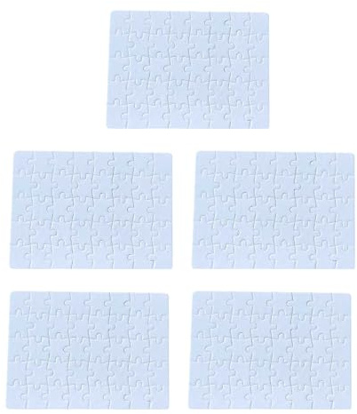 5 Stück Puzzle Blanko, Minipuzzle Weiß, Blanko Puzzle zum Bemalen, Weiße Puzzles Selbst Gestalten, Puzzles Selber Gestalten, DIY-Puzzle zur Verbesserung Der Denken