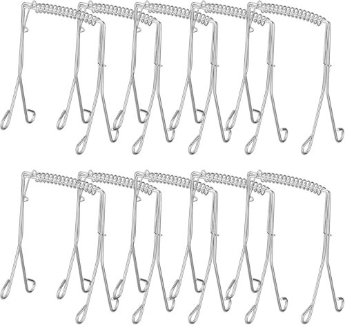 CUEMOON 10 Stück Rouladenklammern aus Edelstahl Wiederverwendbar, Kohlrouladen Klammern Edelstahl Rostfrei, Rouladenringe, Alternative zu Rouladennadeln Rouladenspieße