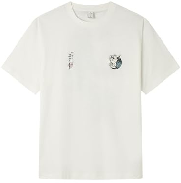 SPRINGFIELD Camiseta Gráfica Japan F SS. 100% Algodón Bci, Marfil, S