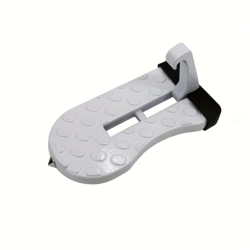 pedale piede pedale piede auto Gancio per porta auto pieghevole, portapacchi da tetto, gancio di chiusura universale multifunzione, pedale in lega di alluminio di sicurezza(Silver)