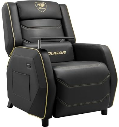Cougar Gaming | Fauteuil Gaming | Ranger Pro - Réglages personnalisés - Support Lombaire intégré - Rotation à 360 degrés - Revêtement Facile à Nettoyer - Compatibilité Universelle