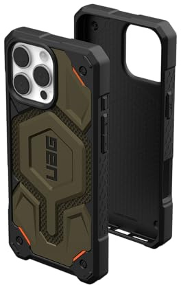 URBAN ARMOR GEAR UAG, Schutzhülle für iPhone 16 Pro Max, 17,5 cm, Monarch Pro, Kompatibel mit MagSafe-Ladegerät, Robuste, stoßfeste, Schutzhülle in Militärqualität, Kevlar-Element, Grün