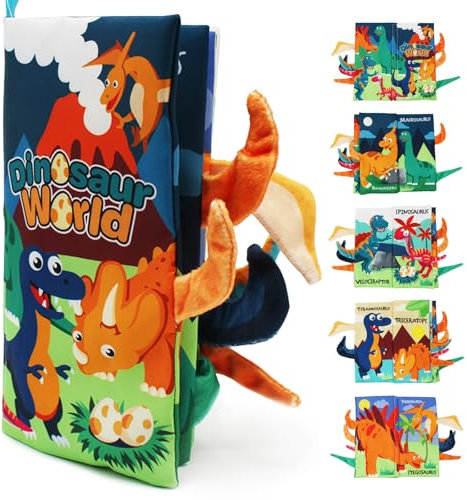 Kujinova Babybuch - Stoffbuch mit Knistereffekt für Babys von 0-24 Monaten, perfekt für Babypartys, Geburtstage und Weihnachten