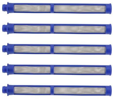 Briny River Lot de 5 filtres pour pistolet pulvérisateur sans air 287033 compatibles avec les filtres de pulvérisateurs de peinture au latex Contractor II et FTx II 100 Mesh bleu