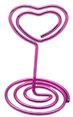 10 soportes para números de mesa de 1.9 pulgadas, soportes de alambre para tarjetas, notas, fotos, etiquetas de alimentos, para decoración de mesa de boda