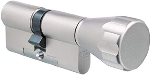 EVVA ICS Knaufzylinder mit 3 Wendeschlüssel + Sicherungskarte, Hochsicherheits-Zylinderschloss mit Knauf, einzelschließend oder gleichschließend, Schließanlage, Länge A:31 mm K:31 mm