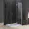 Duschkabine 120 x 75 x 195 cm Falttür mit Seitenwand 180º Falttürkabine 6mm NANO Beschichtung ESG Glas Eckig Drehfalttür Duschabtrennung Dusche Duschwand