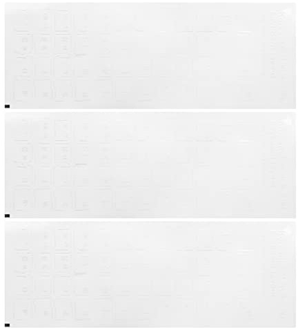PATIKIL Coreano Tastiera Adesivi PC Tastiera Adesivi Trasparenti Sfondo con Bianco Scritte per Computer Laptop Notebook Scrivania 3pz