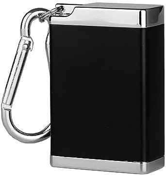 TNSLAND Taschenaschenbecher,Zigaretten Taschenascher,Tragbarer Aschenbecher,Mini Aschenbecher to go,Reiseaschenbecher mit Deckel und Schlüsselring,Outdoor-Aschenbecher(Schwarz)