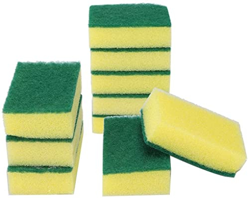 XYWHPGV 10 pezzi di spugne abrasivi antigraffio in spugna abrasiva 3,5 x 2,4 per sgrassare cucine, lavastoviglie, verde(11057 85dae e8168 4f562 98af0 79e71