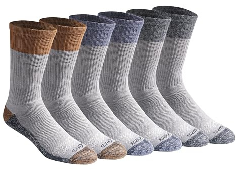 Dickies Men's Men's Dri-tech Moisture Control Comfort Length Crew Socks Socks (pack of 6)