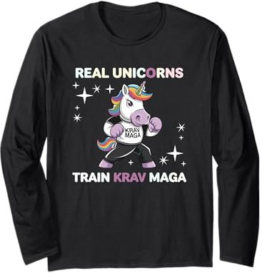 Lustiges Krav Maga Girl- Lustiges Kampfsport Einhorn Langarmshirt