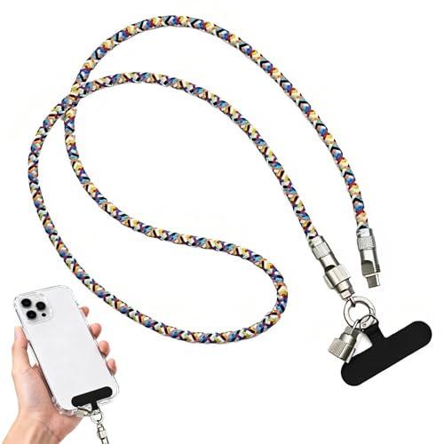 ONGNIUU 2 in 1 Cordino Porta Cellulare, Laccetto per Telefono, 60W Cavo di Ricarica a Cordicella per Cellulari, Cordino Cellulare Tracolla, Adatto alla Maggior Parte delle Custodie per Cellulari