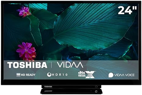 Toshiba VIDAA HD HDR Smart TV 24 tum Smart TV med trippelmottagare och Bluetooth 24WV3F63DA