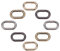 PH PandaHall 8Pcs Oval spring karabinerhaken 4 Farben Schlüsselverschlüsse Federkarabiner Karabinerhaken Triggerfeder Ovaler karabiner Ring für Taschen, Geldbörse, Schlüsselanhänger