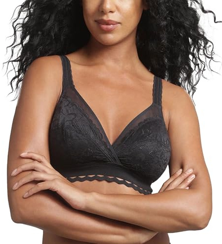 Playtex Reggiseno Senza Ferretto Criss Cross Femminile Riciclato Donna x1, Nero, 36/4D