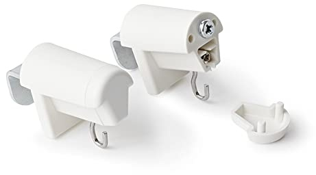 Estika Support Hakenfix, support de serrage pour montage sans perçage pour suspendre des stores en bambou ou des décorations - 2 pièces - Blanc