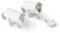 Estika Lot de 2 supports de serrage pour montage sans perçage pour suspendre des stores en bambou ou des décorations - Blanc