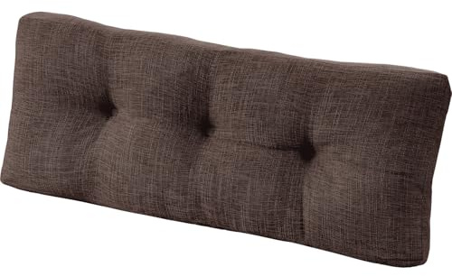 downluxe Indoor Bench Cushion for Indoor Furniture, Non-Slip Tufted Overstuffed Textured Foam Bench Seat Cushion, 36 X 14 X 4, Brown, 1 Pack